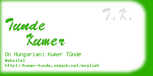 tunde kumer business card